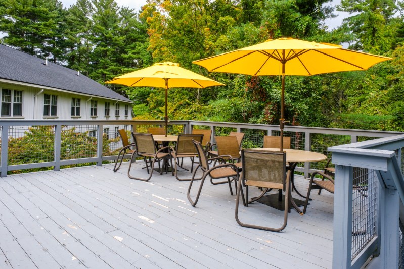 Deck for event accommodations in Ashland, MA, at Warren Conference Center